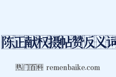 陈正献权摄帖赞反义词是什么意思的图片